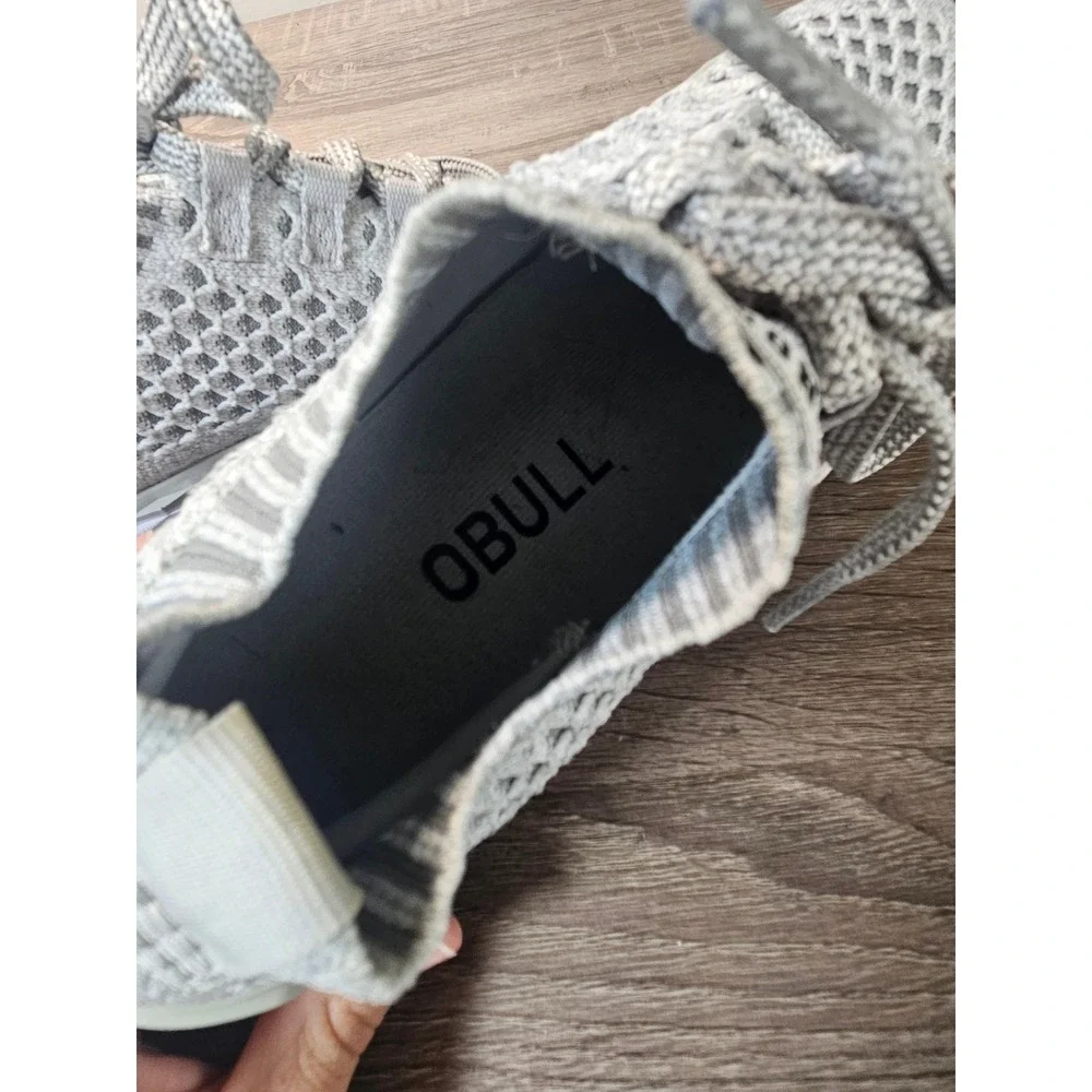 NOBULL Knit Runner Gray Training Shoes Mens 7 Womens 8.5 Low Top Sneakers